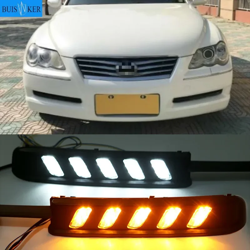 

1 пара дневных ходовых огней DRL, светодиодные противотуманные фары для Toyota MARK X REIZ 2004, 2005, 2006, 2007, 2008, 2009,