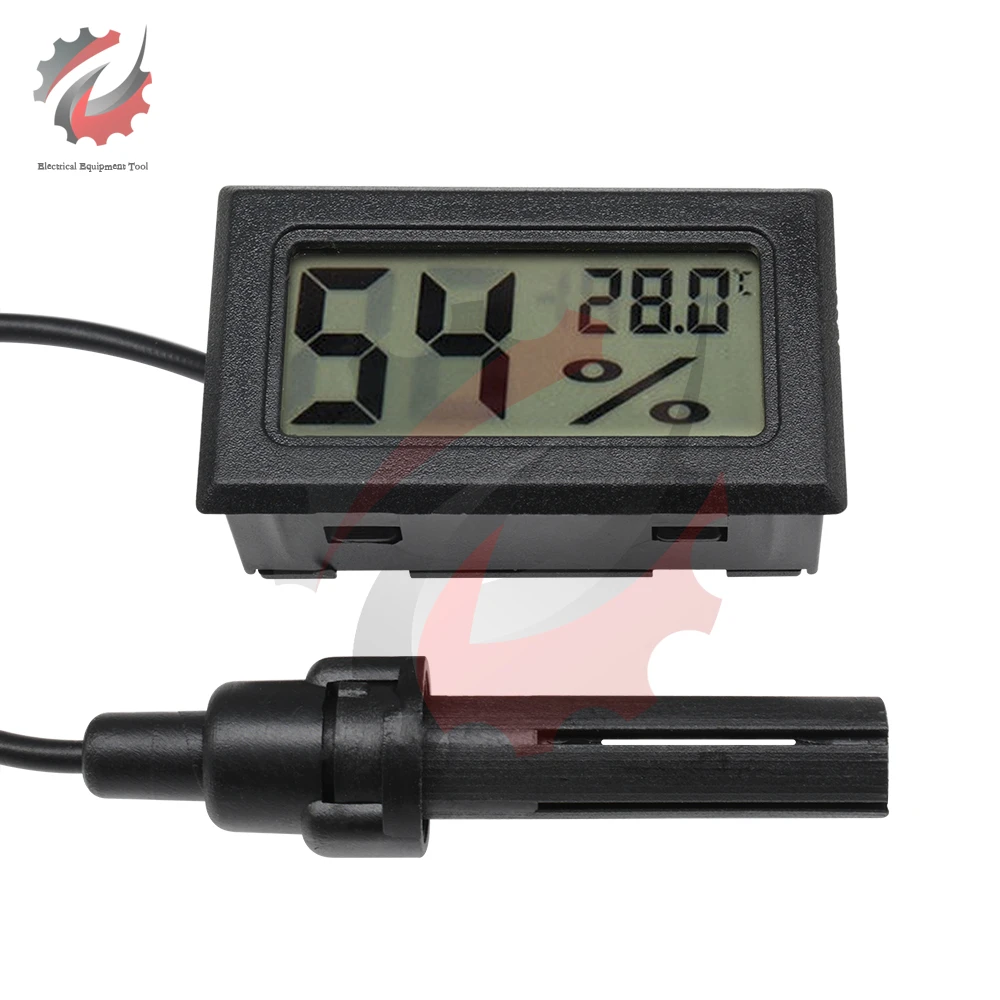 Mini LCD Digital Thermometer Hygrometer Thermostat Indoor Convenient Temperature Sensor Humidity Meter Gauge Instruments Probe