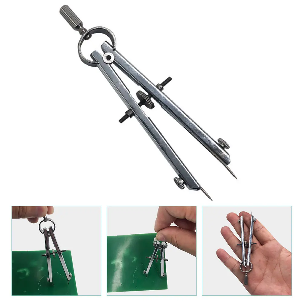 Stainless Steel Compass for Circle Drawing Geometry Drafting Compass for Students Teachers Art Design