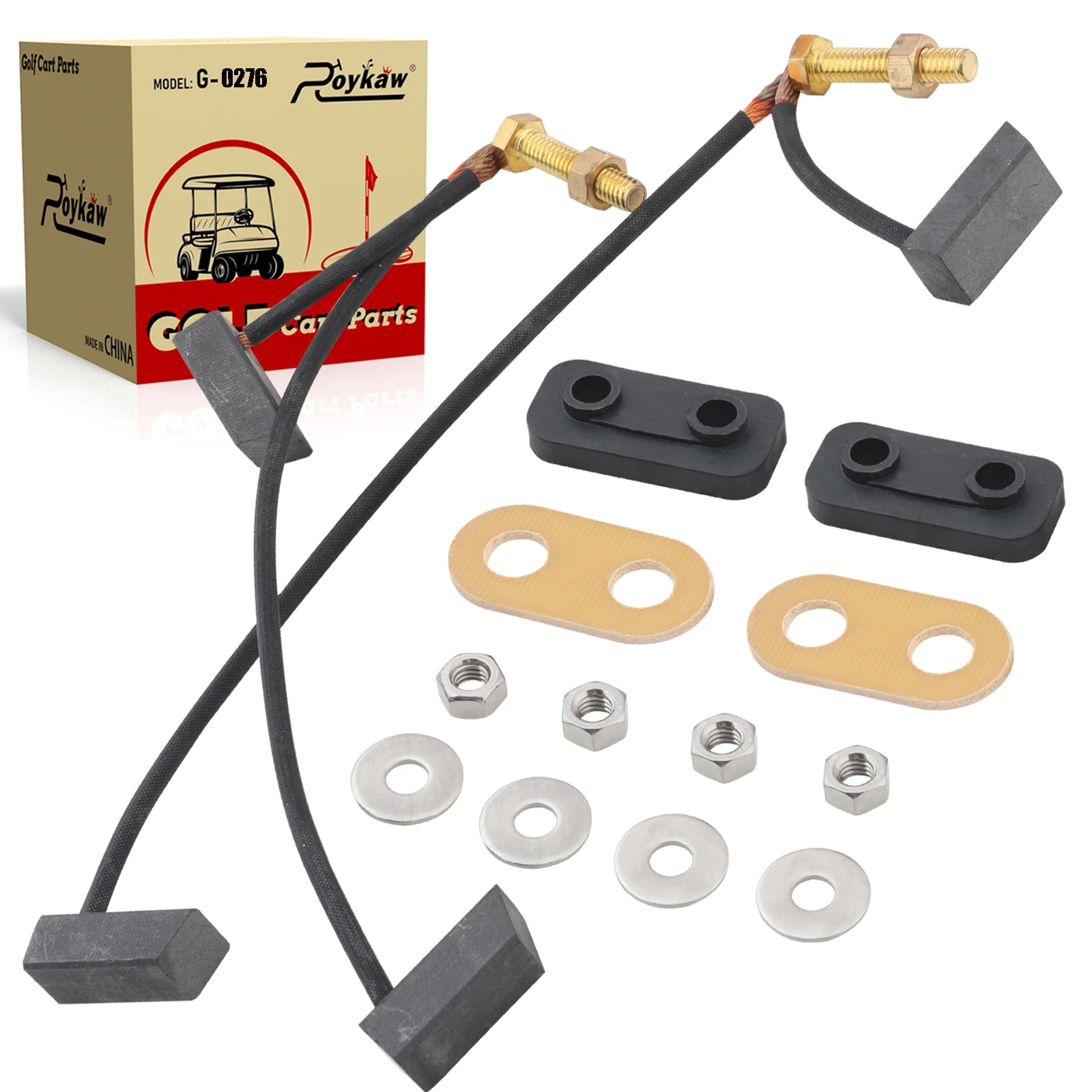 

Roykaw Golf Cart Motor Brush Assembly for Club Car 1994-up & Yamaha G8/G9/G14/G16 OEM # 1017946, JH7-H1801-00, 1022519-01