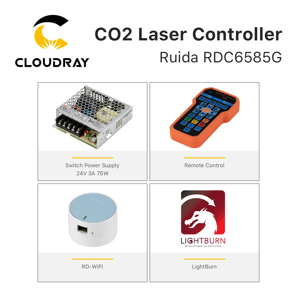 Cloudray Ruida RDC6585G Laser Controller 8 Axes Motion Control for Co2 Laser Engraving and Cutting Machine Controller System