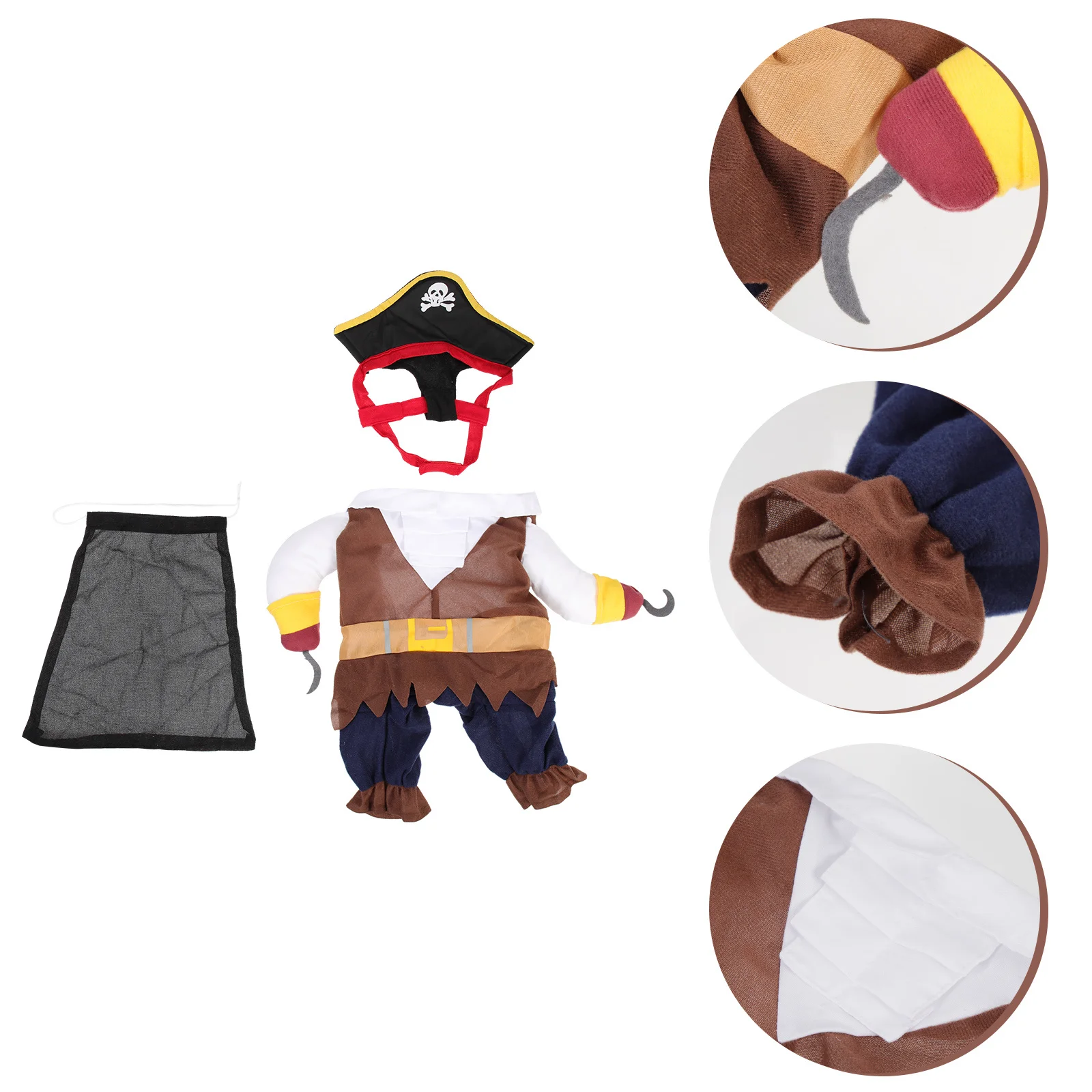 

1Set Pet Transformation Costume Premium Cotton Pirate-Themed Dog Wear Breathable Fit for Special Occasion Gift Photography Party