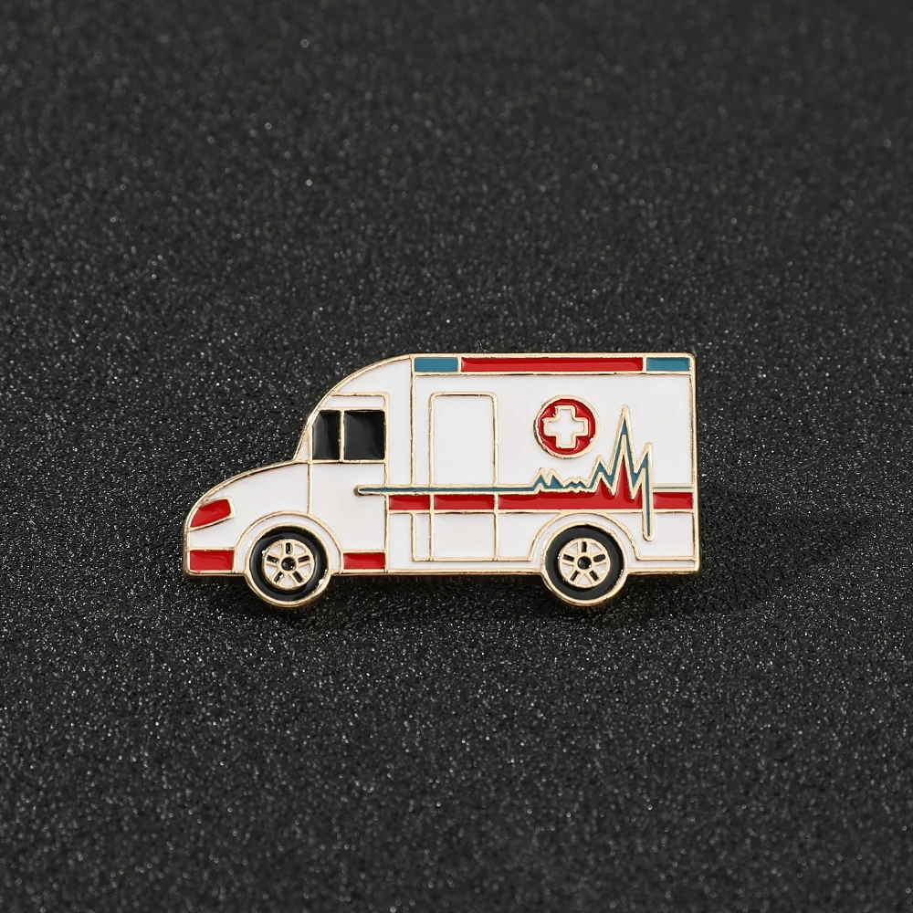 Creative Medical Ambulance Pin Doctor Nurse Accessories Gift for Friends Collection