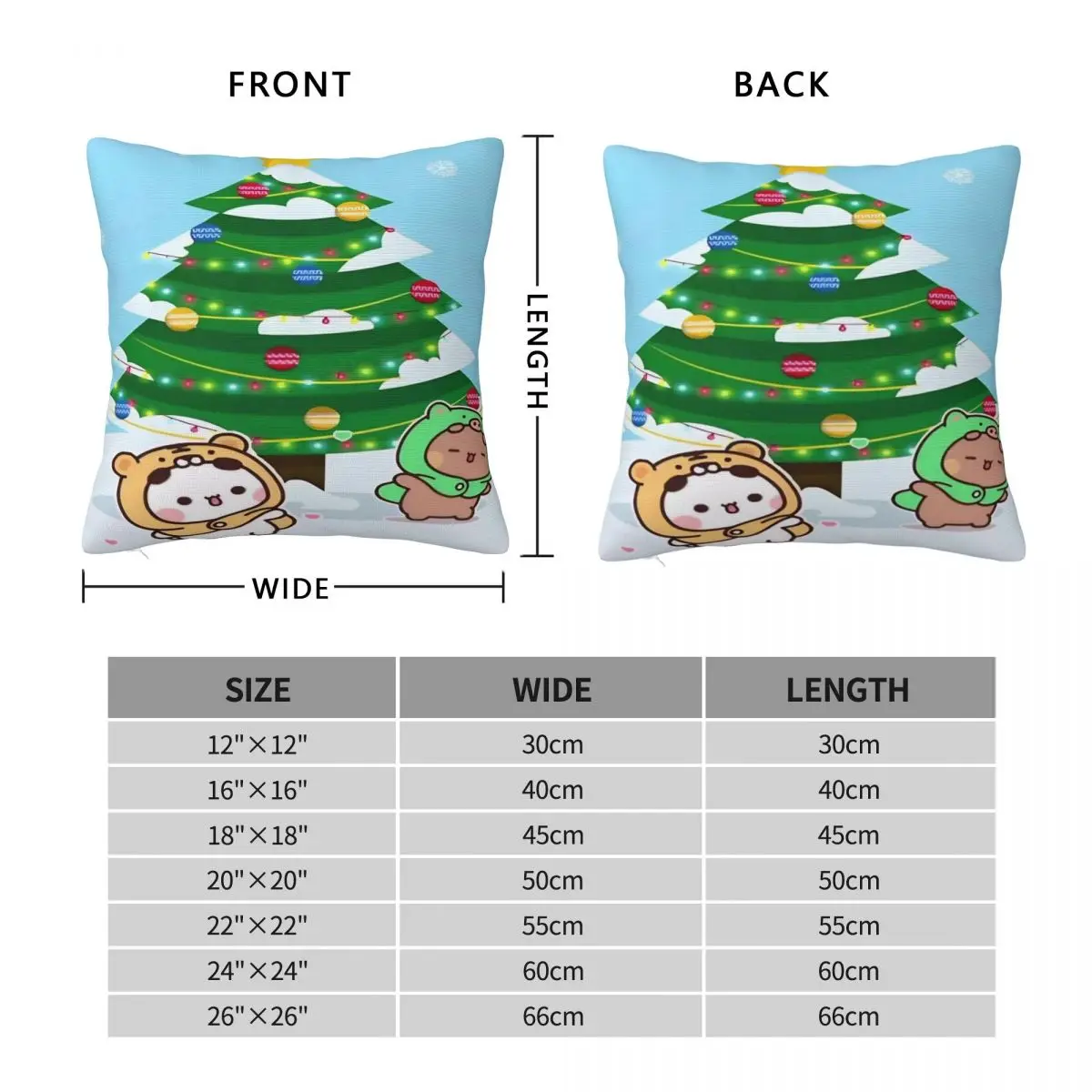 Federa per cuscino Bubu e Dudu Buon Natale Federa morbida per cuscino Novità Federe grafiche per sedia da soggiorno