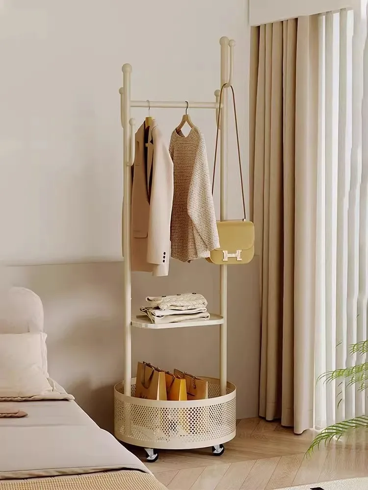 

Nordic Sle Floor Standing Clothes Hanger Bedroom Space Saver Evening Clothes Storage Ra Non-Occupng Wardrobe Hook