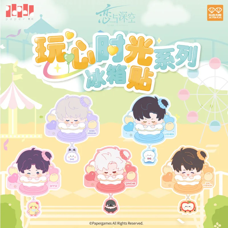 

Love and Deepspace Playtime Series Fridge Magnet, Cute Cartoon Refrigerator Sticker Set, Game Character Collectible Decor, Gift