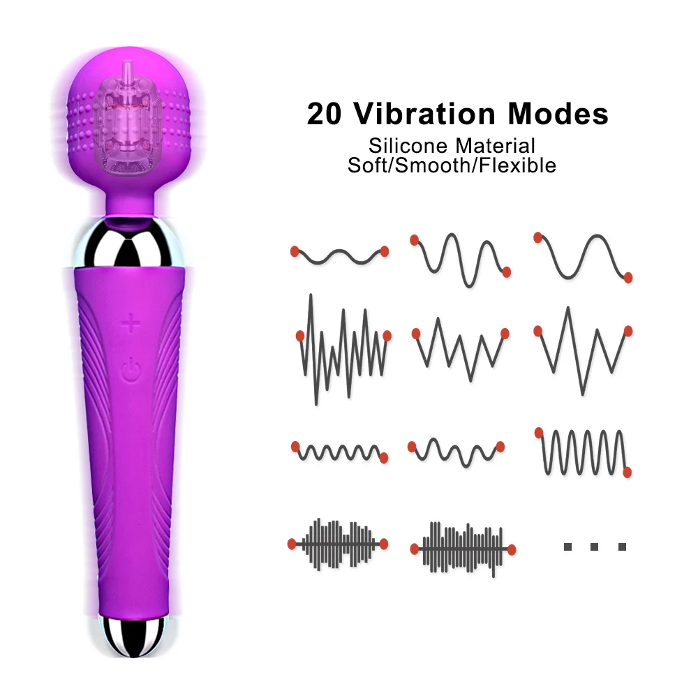 Wireless Dildos AV Vibrator Magic Wand for Women Clitoris Stimulator USB Rechargeable Massager Goods Sex Toys for Adults 18