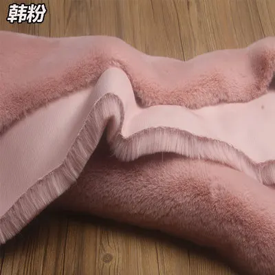 Faux fur thickening rabbit fur faux plush fabric for coat pillow vest collar hat short pile plush fur tissu telas fabric carpet