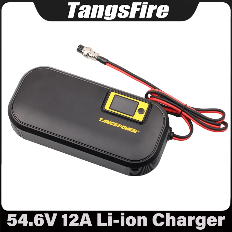 

54.6V 12A Lithium Battery Charger 13S For 48V Electric Scooter Bike Polymer Li-ion Battery Charger GX16 High Quality Connector