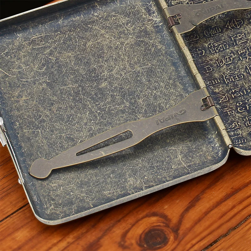 علبة السجائر المعدنية صندوق خمر علبة السجائر المحمولة صندوق تخزين خزان التبغ الرجعية مكافحة الضغط خزان مقاوم للرطوبة