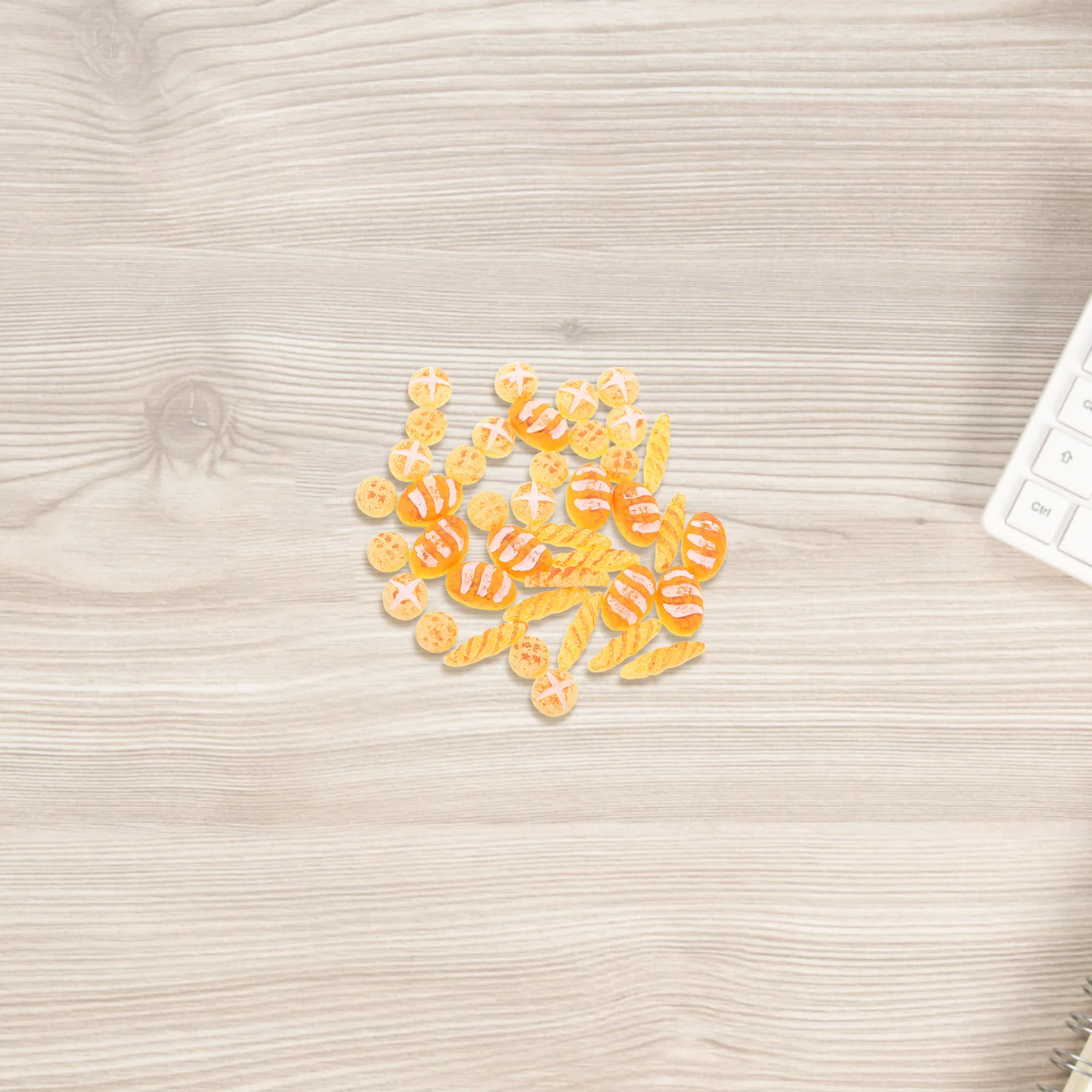 50 stuks miniatuur brood voor poppenhuis realistische hars gebak decor simulatie voedsel display rekwisieten mini keuken bakkerij ornamenten -