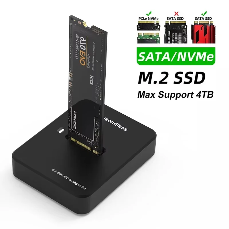 Blueendless External SSD Hard Disk M.2 SSD Enclosure 10Gbps Online Reading Writing Speed Ssd Case For NVME SSD Docking Station