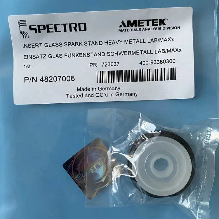 Originele SPECTRO AMETEK 48207008 48207013 INSERT GLAS SPARK STAND HEAVY LAB/MAXx Quartz Insert Spark Stand SpectroMaxx