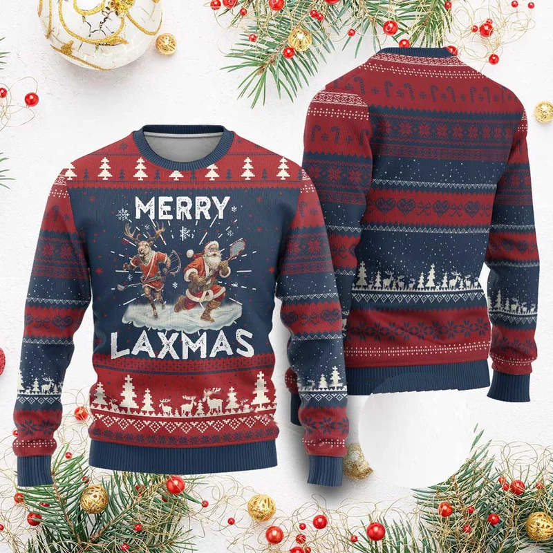 2027 Add Sporting Spirit to Christmas with an Ugly Christmas Sweater Games Inspired Graphics on Long Sleeve Sweaters for Adults