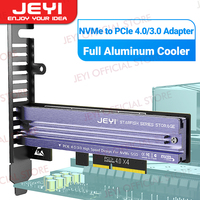 JEYI M.2 NVME to PCIe 4.0 3.0 Adapter With Aluminum SSD Heatsink, NVMe 64Gbps Gen4 PCIE x1 X4 X8 X16 Expansion Card for Desktop