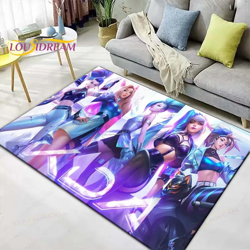 League of Legends Sexy Printed Carpet Living Room Home Decor Sofa Table Rug Anti Slip Chair Cushion Lounge Mat Picnic Camping Ar