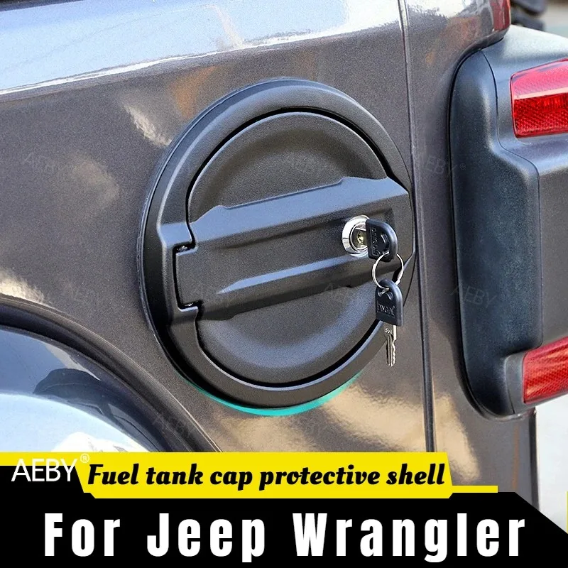 For Jeep Wrangler 2018-2023 Anti-corrosion fuel tank cap,Fuel door cover,Refueling outer protective shell,Car accessories - view 2