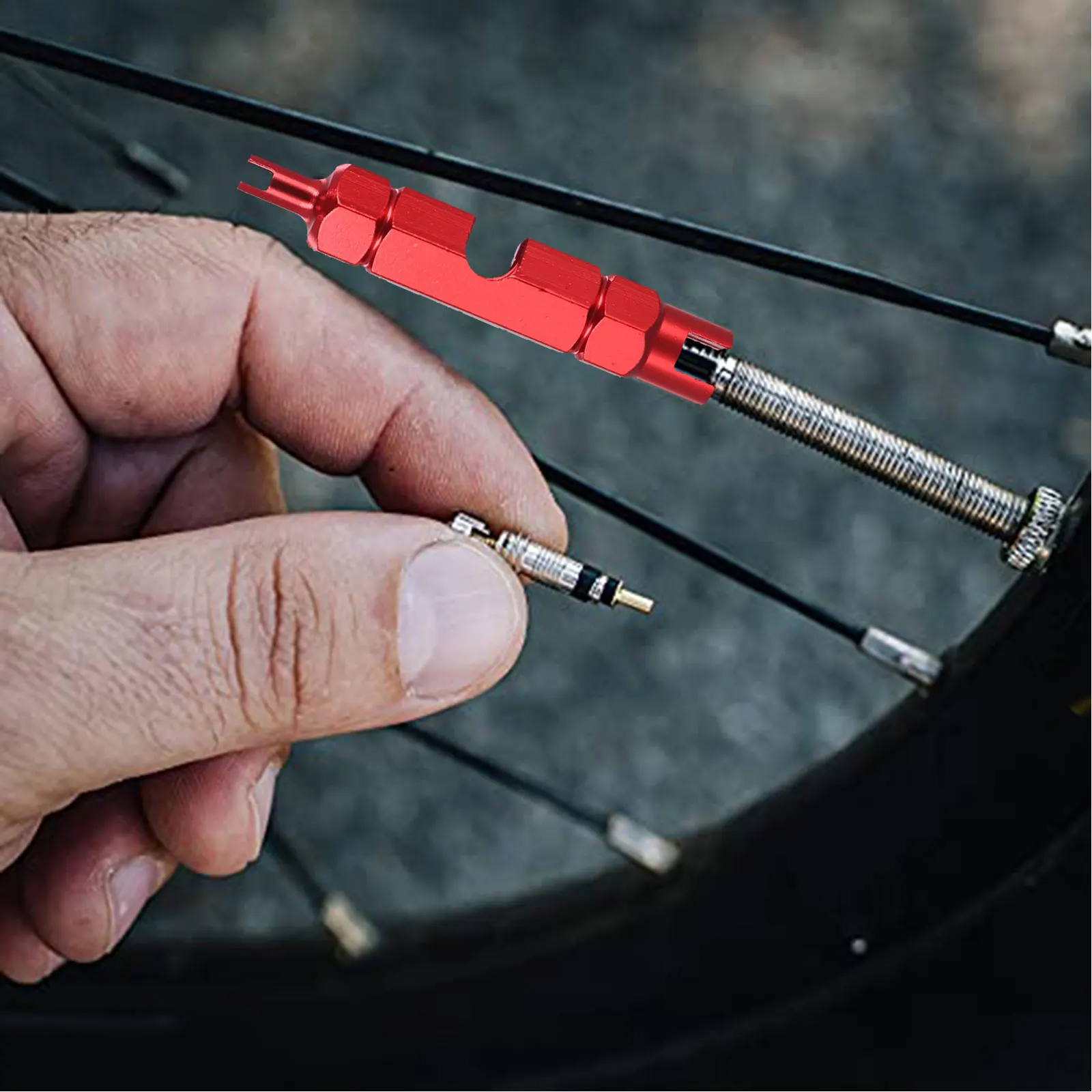 Easy To Install Bicycle Valve Core Wrench Aluminum Alloy Valve Tool Anti-corrosion Firm Installation Lightweight Design