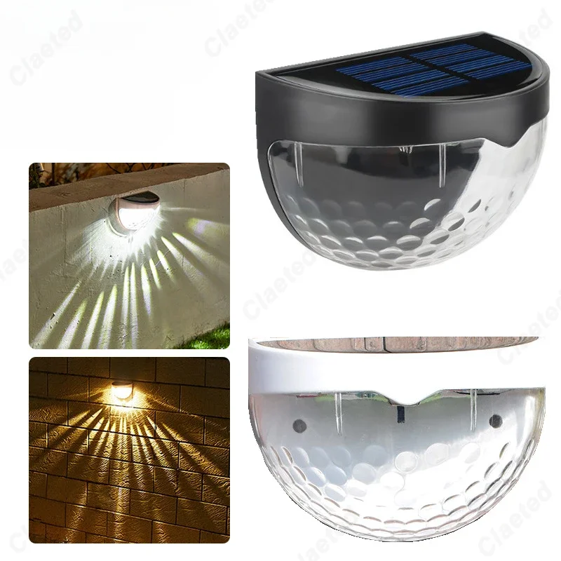 Creative LED Solar Semi-circular Water Droplet Wall Lamp Courtyard Fence Fence Step Decoration Atmosphere Light and Shadow Lamp