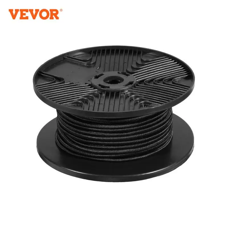 VEVOR 120 ft Strong Elastic Rope Bungee Shock Cord Stretch String Bungee Straps for Outdoor Project Tent Kayak Boat Backage