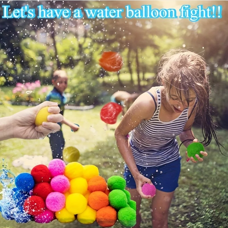 30 billes d'eau réutilisables pour enfants - jouets de plage de piscine non toxiques durables avec des couleurs mélangées vibrantes pour les activités aquatiques en plein air