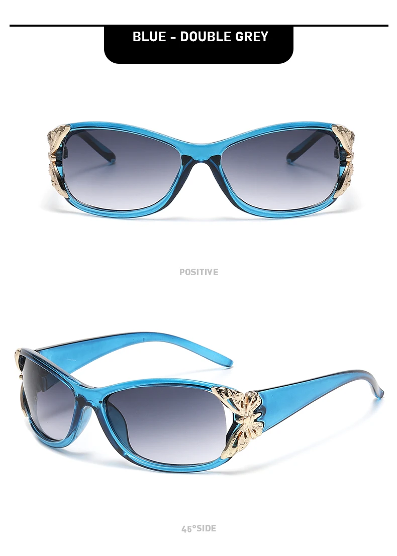 Modische und elegante Schmetterlings-Sonnenbrille für Damen im Freien, UV-Schutz, Sonnenschutz, bunte Sonnenbrille JH3058 – Detail 12