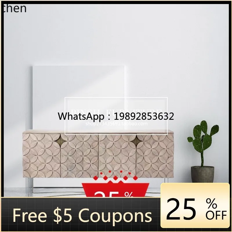 

solid wood carved dining side entrance cabinet retro high storage storage wardrobe