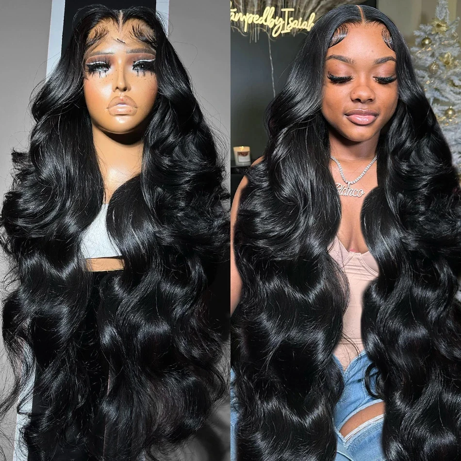 Body Wave 13x4 13x6 HD Transparent Lace Front Wigs 30 40 Inch Brazilian Water Wave 5x5 Closure Glueless Wig Human Hair For Women