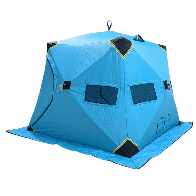Outdoor Fishing Thick Tent with Chimney Opening for Snow and Wind Protection, Large Space Fishing Tent