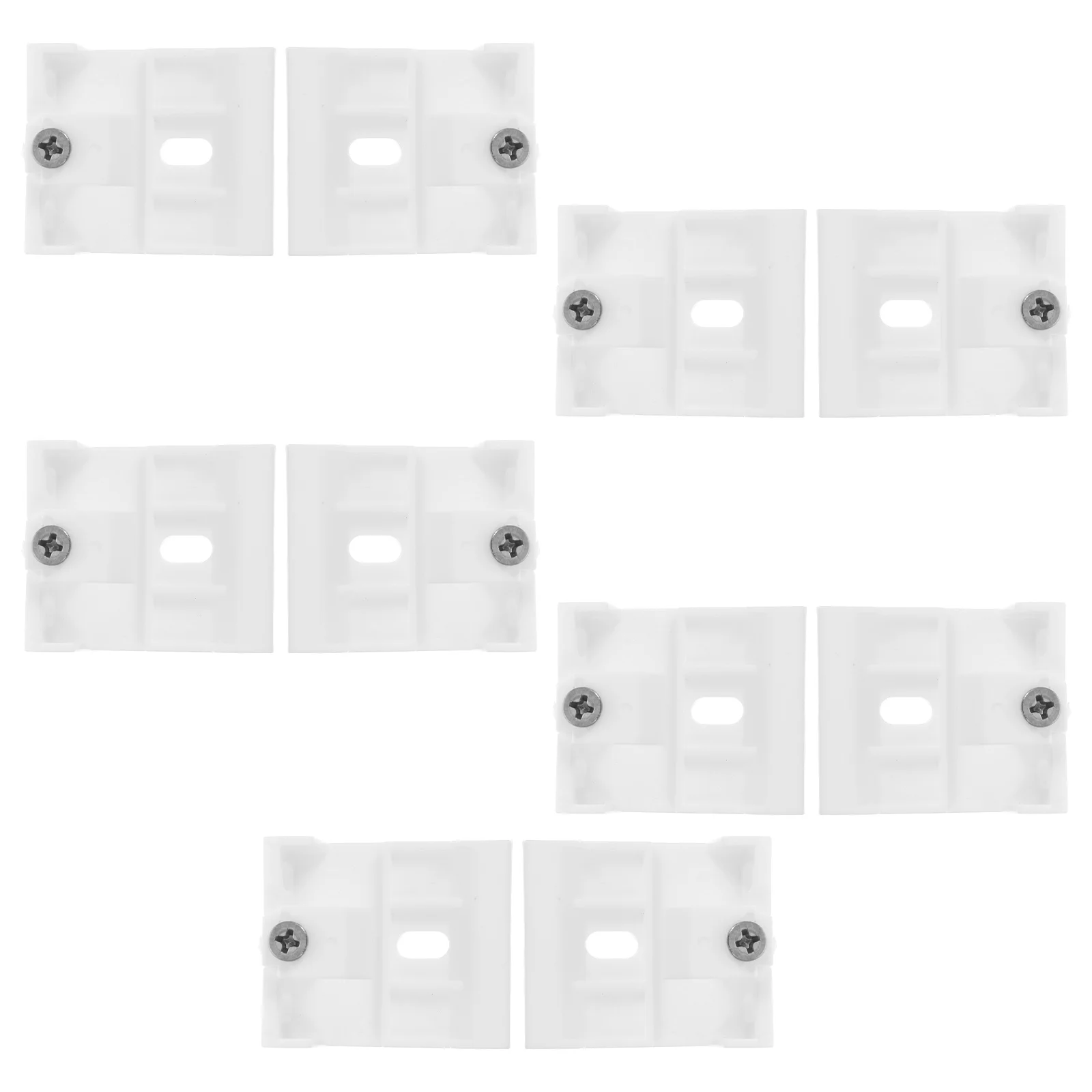 

10pcs Window Blind Brackets White Plastic Support Clips For Home Mounting Headrail Holder Easy Diy Installation Universal Fit