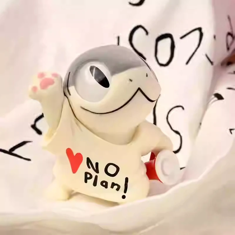 Новая анимация и комиксы Tianwen Kadokawa, серия «Я акула», кошка, слепая коробка, изысканная фигурка, украшение стола, праздничный подарок