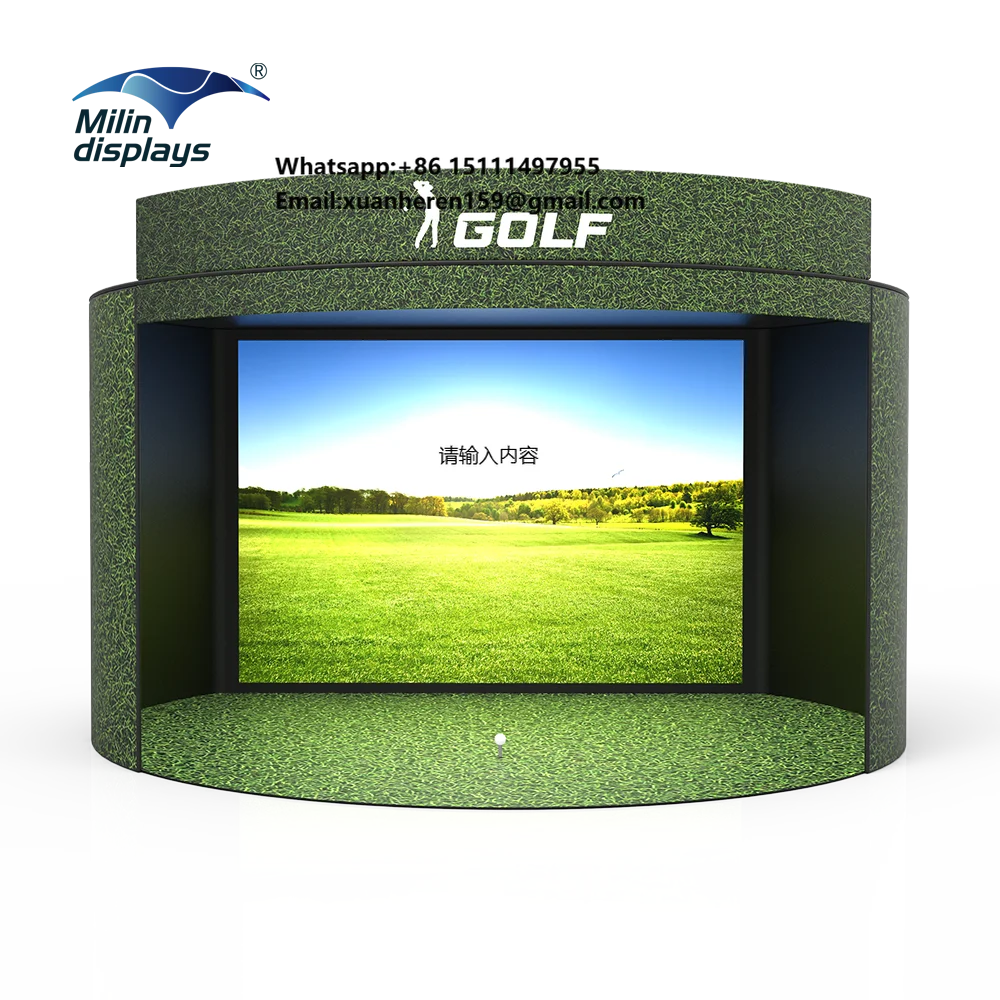 New Design Outdoor Indoor Golf Simulator Training Cage with Projector Shooting Tent & Screen for Indoor Golf Practice