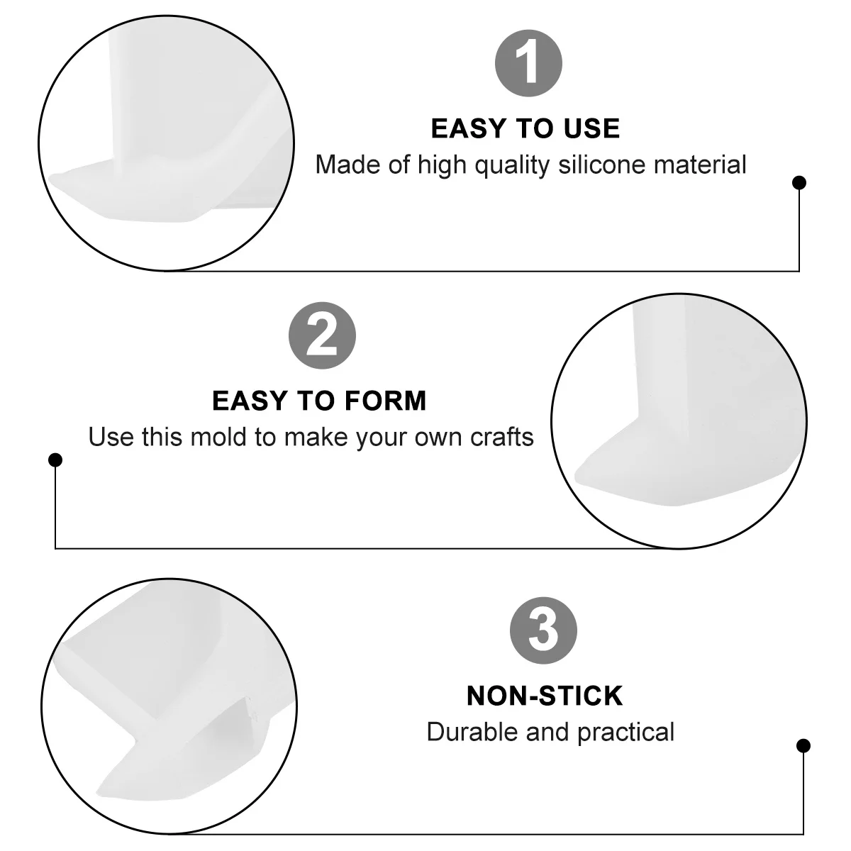 

1Pcs High Heel Shoe Resin Mold Silicone DIY Casting Mould for Jewelry Art Craft Making Transparent Flexible Unique Gift