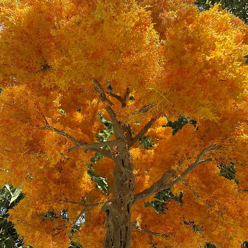 25/40 cm Paesaggio in miniatura Filo Albero Modello Boutique Giallo Arancione Modello Albero Decorazione della casa delle bambole Scala G Treno Ferrovia Layout