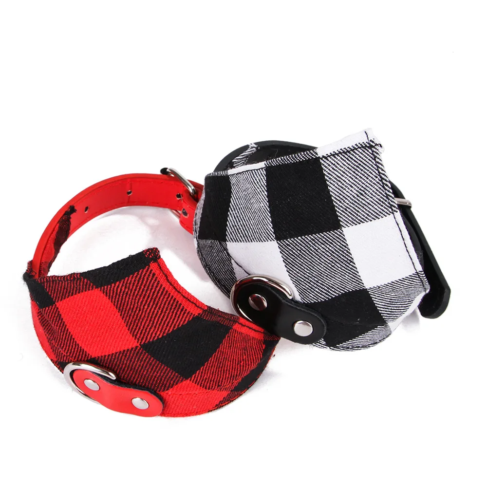 Pet scarf, dog saliva towel, neck cover, cat plaid triangular scarf