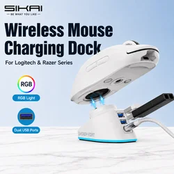 For Logitech G Pro X Superlight G502 X Lightspeed GPW 2 Razer DeathAdder V2 Naga Pro Viper Wireless Mouse Charging Dock