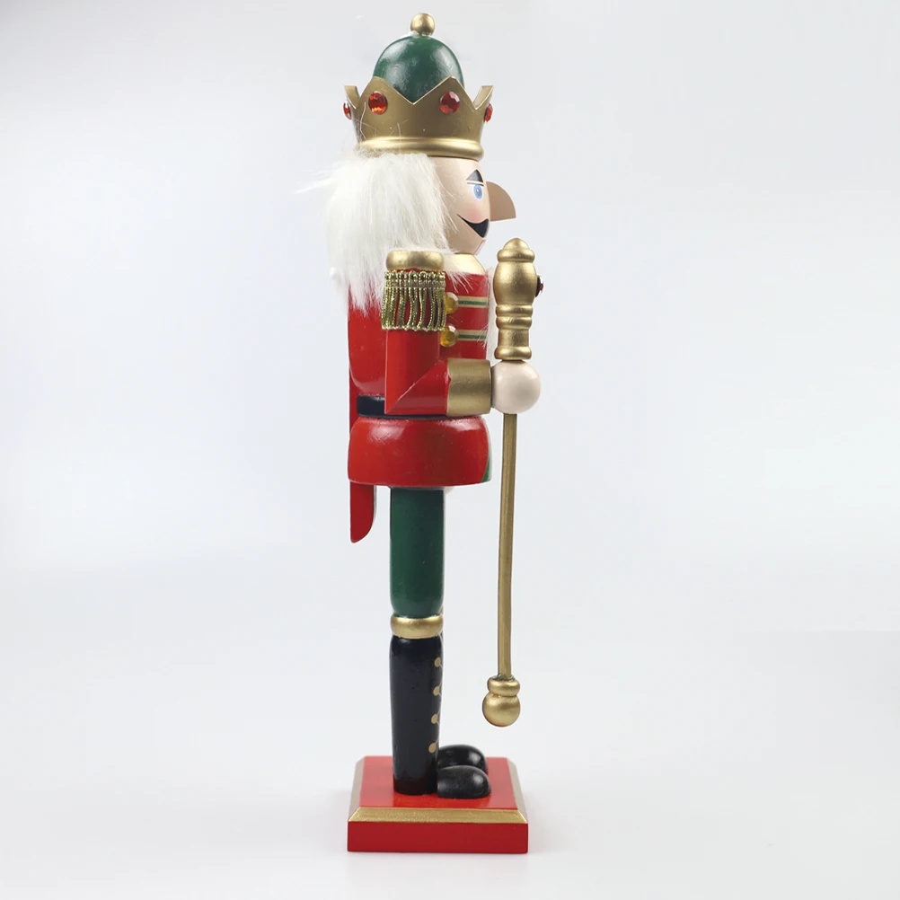 

Nutcracker Ornament Lovely Wood Nutcrackers Craft Statue Desktop Decor Decoration Christmas Figure