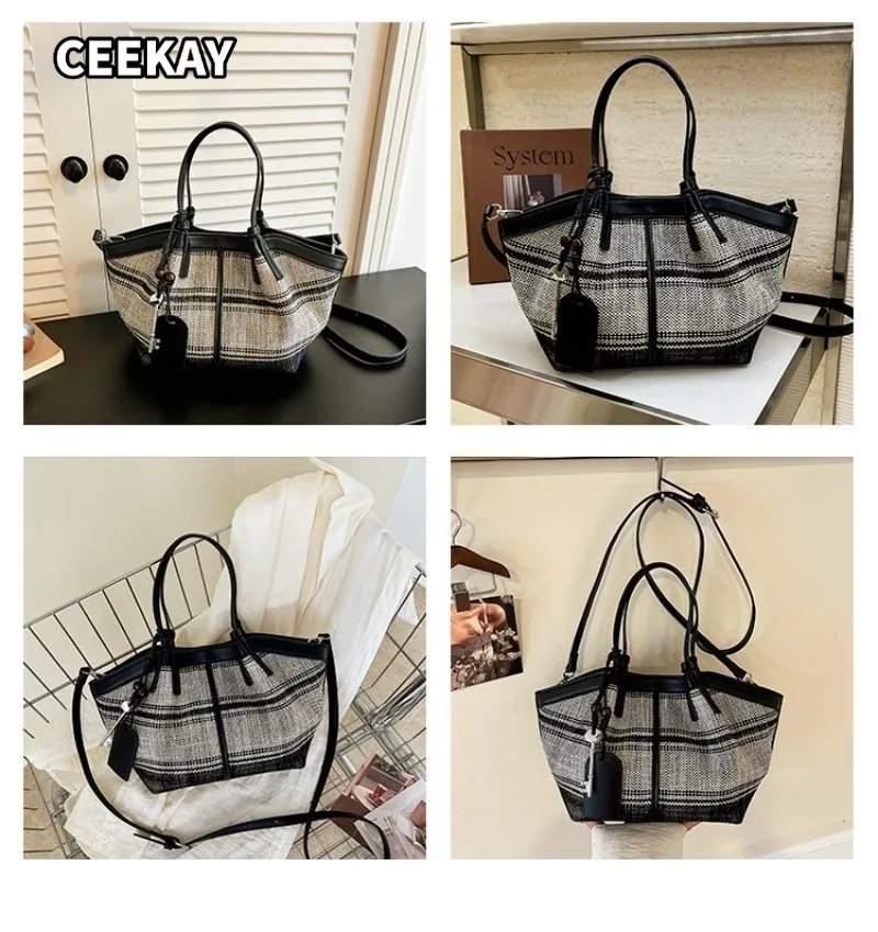 CEEKAY Mesh Tote Bag Hollow Out Woven Top Handle Drawstring Versatile Everyday Commute Casual Large Capacity Purse Women