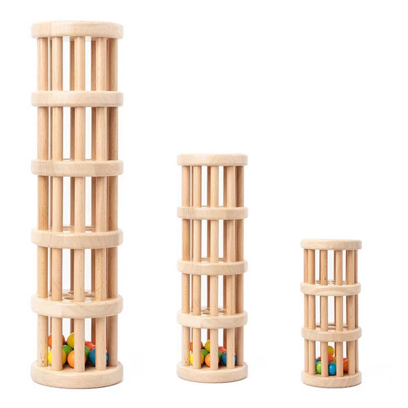 

AS98-3Pack Wood Rain Maker Stick Tube For Kids Rain Tube Rattle Tube Rain Stick Shaker Music Sensory Auditory Instrument Toy Dur