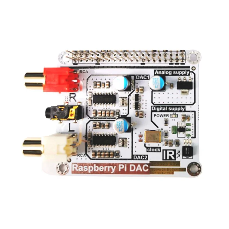 

Dual ES9023 Volumio Mode Raspberry Pi DAC Compatible With 4B 3B+ 3B 3A 2B ZERO W 2W HIFI Decoding I2S