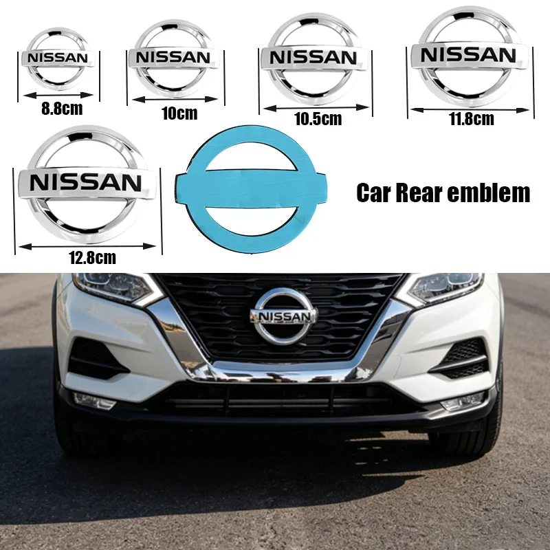 ABS Car Front Grille Rear Trunk Badge Sticker for Nissan Qashqai J11 X-Trail Kicks Navara Juke Sylphy Altima Elgrand Leaf Micra