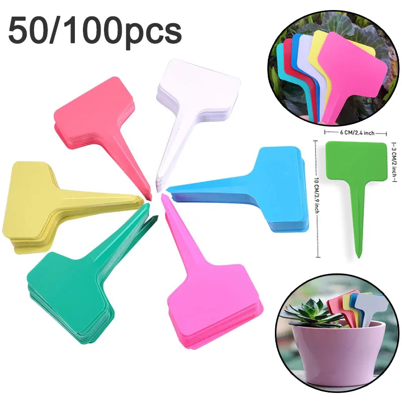 

50~100Pcs 6-10cm Plant Plastic Labels Garden Supplies Nursery Tray Markers Diy Garden Decorating Tools Flower Pots Landing Tags