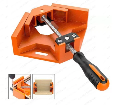 

90-градусный угловой зажим из алюминиевого сплава для деревообработки для аппаратных инструментов, угловой зажим, деревообрабатывающий инструмент ClamP