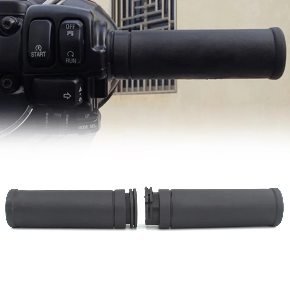 1 Pair 25mm Rubber Handlebar Hand Grips For Harley Models 1996-Later With Twin Cable Throttle 1