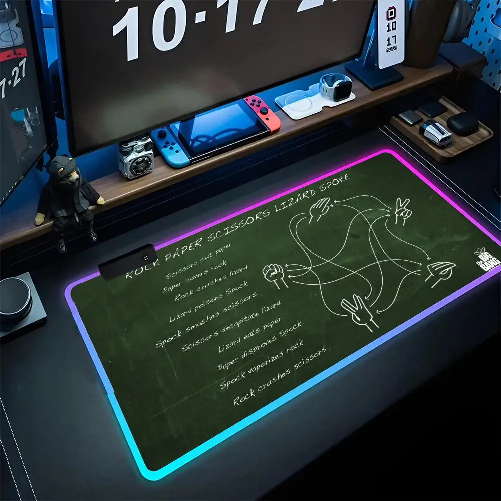 The Big Bang Theory  Mouse Pad  game RPG 40x90cm Mouse Mat Gaming Mousepads LED Keyboard Mats Luminous Desk Pads Mouse Pad For P