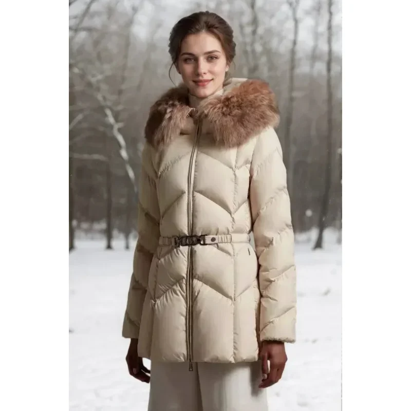 Moncl * r Chaqueta de invierno para mujer con cremallera gruesa, las mejores chaquetas de plumón de ganso 90, abrigo de invierno de ocio a la moda, abrigos de invierno para mujer