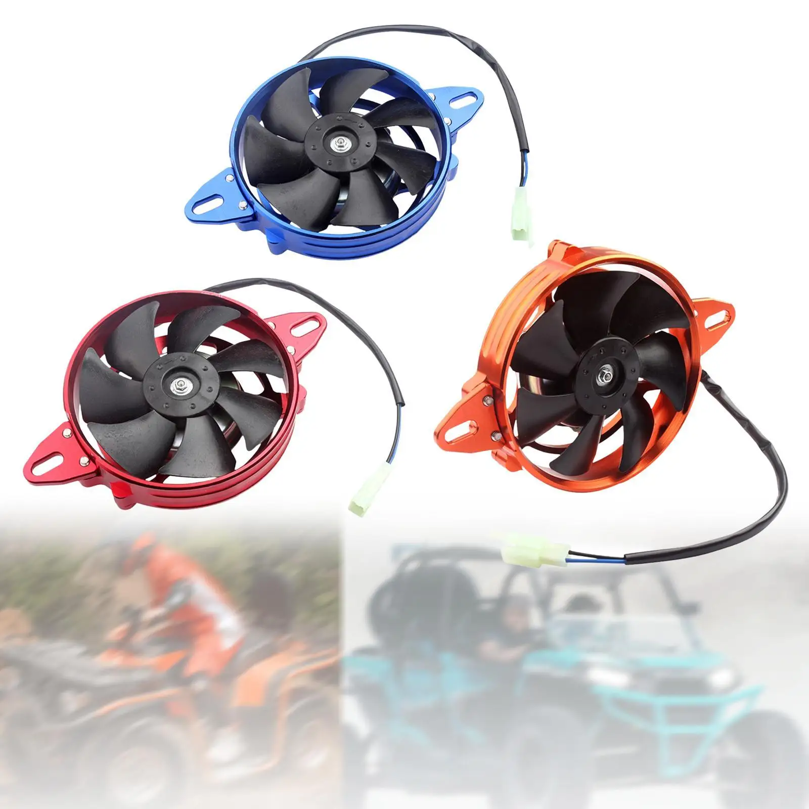

Electric Radiator Cooling Fan Radiator Fan Electric Cooling Fan for 4 Wheeler Motorcycle 125cc 150cc 200cc 250cc ATV Engine