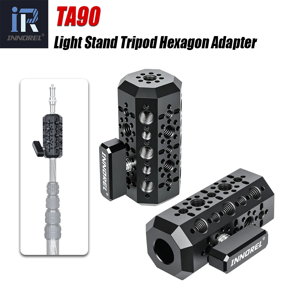 INNOREL TA90 Lights Stand Tripod Hexagon Adapter for Expand Interface,  for Cameras, Studio Lights, Softboxes, and Accessories