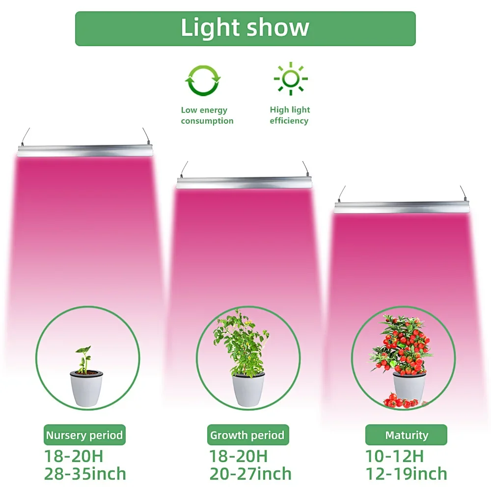 Lampe horticole de croissance LED UV hydroponique, éclairage pour serre/chambre de culture intérieure de plantes et légumes