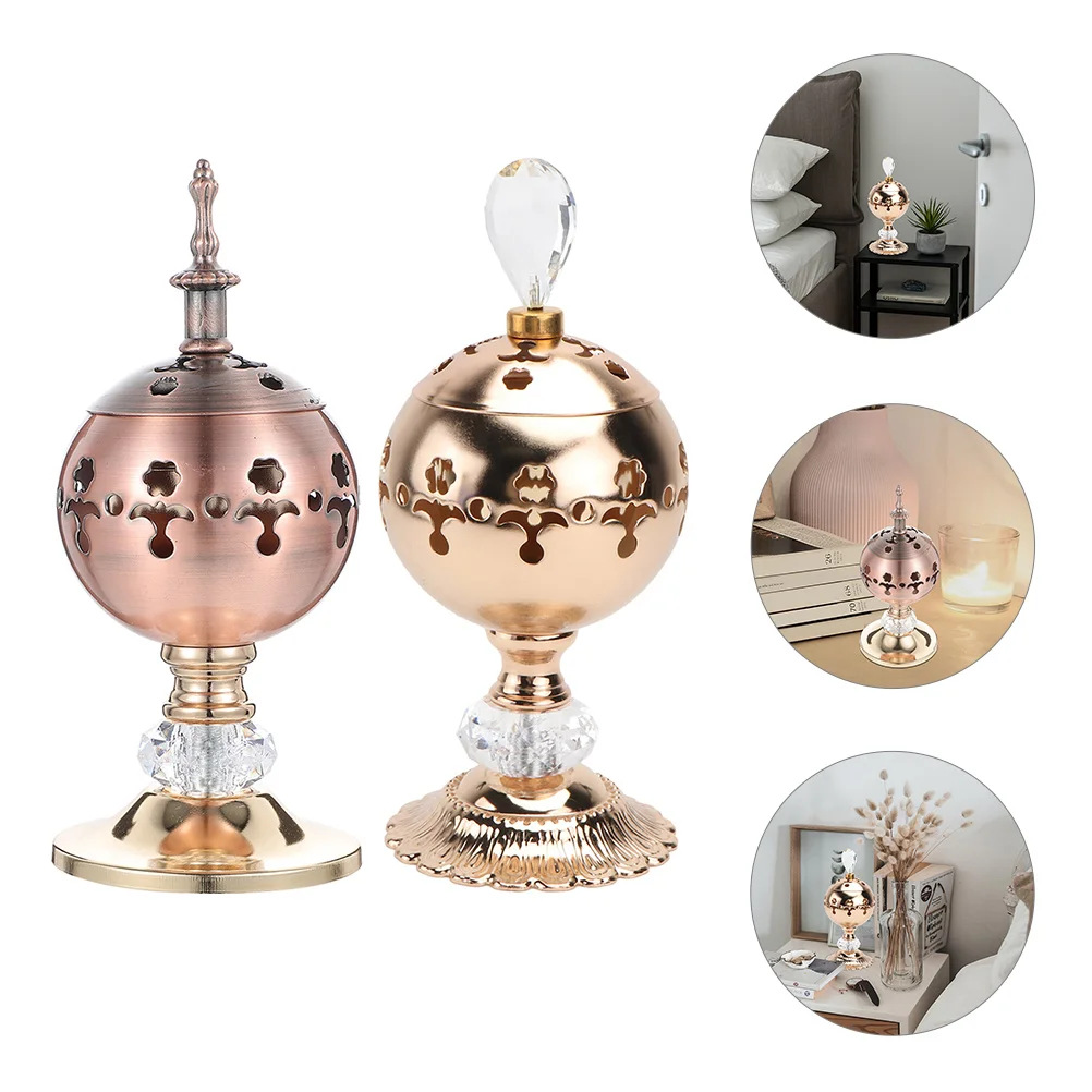 

Metal C Holders European Style Decorative Incense Burner Hollow Design Bedroom Home Votive Tea Light St